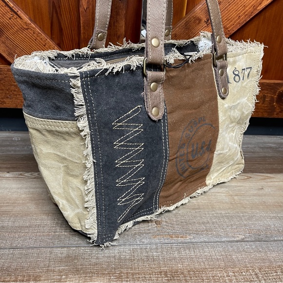 Myra Bag Resplendent Tote Up-cycled Canvas Handbag - Picture 6 of 9